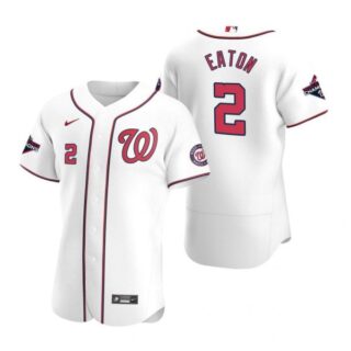 Men's Adam Eaton Washington Nationals Flex Base Jersey Red World Series Champions White WS