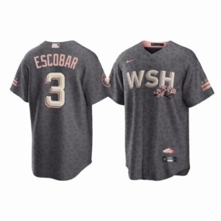 Youth Alcides Escobar Washington Nationals City Connect Cherry Blossom Jersey Gray