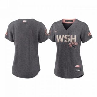 Women's Washington Nationals Gray 2022 City Connect Cherry Blossom Jersey