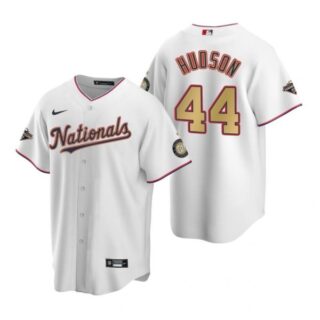 Men's Daniel Hudson Washington Nationals Cool Base Jersey White World Series Champions White Gold WS