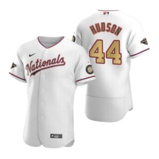Men's Daniel Hudson Washington Nationals Flex Base Jersey Navy World Series Champions White Gold WS