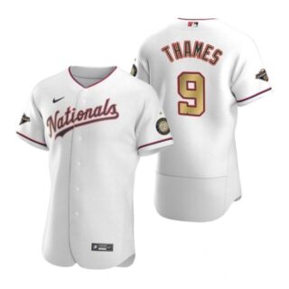 Men's Eric Thame Washington Nationals Flex Base Jersey White Gold World Series Champions White Gold WS
