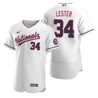 Men's Jon Lester Washington Nationals Flex Base Jersey Red White Alternate