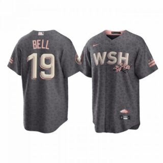 Youth Josh Bell Washington Nationals City Connect Cherry Blossom Jersey Gray