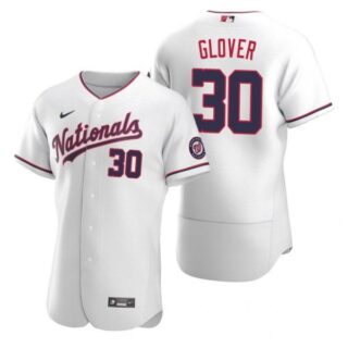 Men's Koda Glover Washington Nationals Flex Base Jersey White Alternate White Alternate