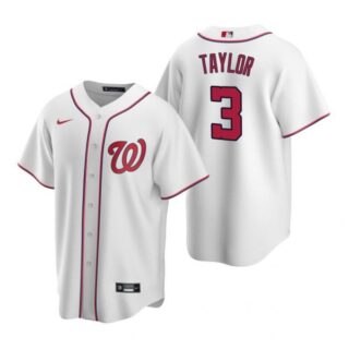 Men's Michael A. Taylor Washington Nationals Cool Base Jersey Navy White Home