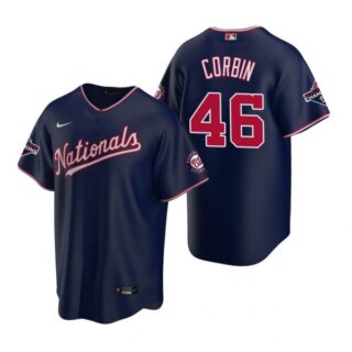 Men's Patrick Corbin Washington Nationals Cool Base Jersey Navy World Series Champions Navy WS
