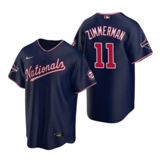 Men's Ryan Zimmerman Washington Nationals Cool Base Jersey Red World Series Champions Navy WS