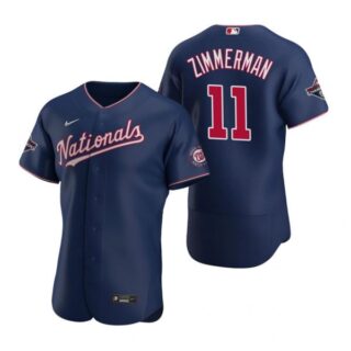 Men's Ryan Zimmerman Washington Nationals Flex Base Jersey Navy World Series Champions Navy WS