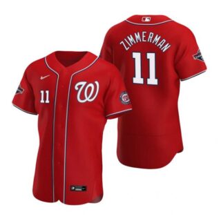 Men's Ryan Zimmerman Washington Nationals Flex Base Jersey Navy World Series Champions Red WS