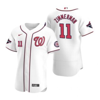 Men's Ryan Zimmerman Washington Nationals Flex Base Jersey Navy World Series Champions White WS