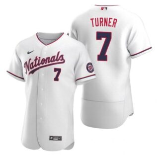 Men's Trea Turner Washington Nationals Flex Base Jersey Black Golden White Alternate