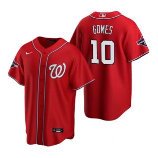 Men's Yan Gomes Washington Nationals Cool Base Jersey Red World Series Champions Red WS