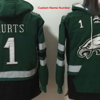 Men's Custom Philadelphia Eagles Front Pocket pullover hoodie