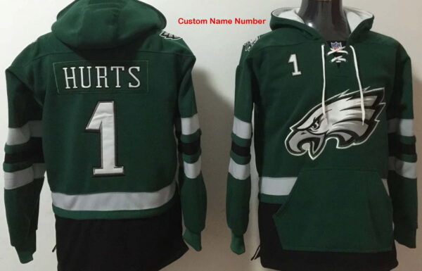 Men's Custom Philadelphia Eagles Front Pocket pullover hoodie