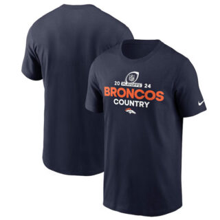Men's Denver Broncos Navy 2024 Playoffs T-Shirt