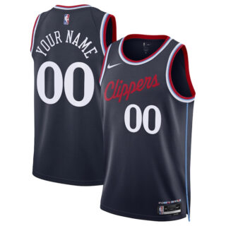 Men's Los Angeles Clippers Active Player Custom Navy 2024 25 Icon Edition Stitched Jersey