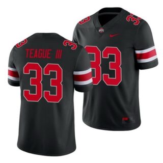 Men's Ohio State Buckeyes #33 Master Teague Iii Black Game Jersey