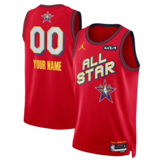 Custom Victor Wembanyama Jordan Brand Red 2025 NBA All-Star Game Swingman Player Jersey