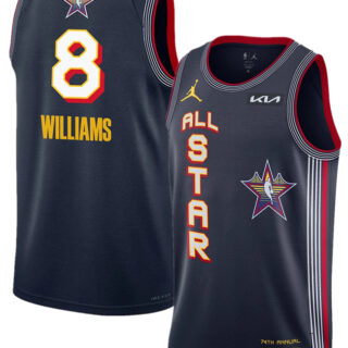 Men's 2025 All-Star #8 Jalen Williams Navy Stitched Basketball Jersey