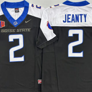 Men's Boise State Broncos #2 Ashton Jeanty Black White 2024 F.U.S.E. Vapor Limited Stitched Football Jersey