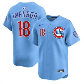 Youth Chicago Cubs #18 Shota Imanaga Blue 2024 25 2nd Alternate Limited Stitched Baseball Jersey