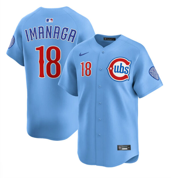 Men's Chicago Cubs #18 Shota Imanaga Blue 2024 25 2nd Alternate Limited Stitched Baseball Jersey