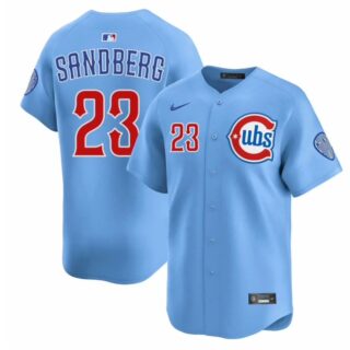 Youth Chicago Cubs #23 Ryne Sandberg Blue 2024 25 2nd Alternate Limited Stitched Baseball Jersey