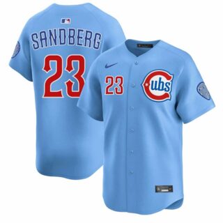 Youth Chicago Cubs #23 Ryne Sandberg Blue 2024 25 2nd Alternate Limited Stitched Baseball Jersey