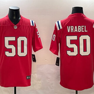 Men's New England Patriots #50 Mike Vrabel Red Vapor Limited Stitched Football Jersey