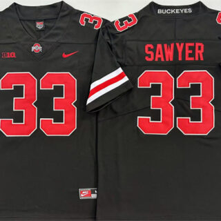 Men's Ohio State Buckeyes #33 Jack Sawyer Black Limited Stitched Jersey