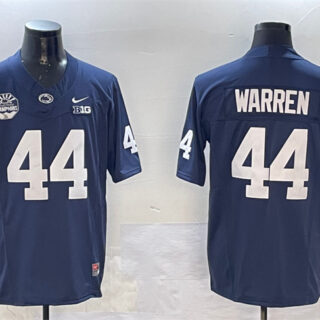 Men's Penn State Nittany Lions #44 Davis Warren Navy 2024 Fiesta Bowl Champions Patch F.U.S.E. Vapor Limited Stitched Jersey