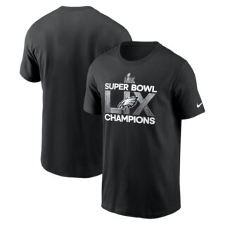 Men's Philadelphia Eagles Black Super Bowl LIX Champions Supplemental T-Shirt