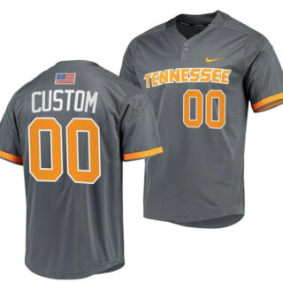 Men's Tennessee Volunteers Active Player Custom Grey Stitched Baseball Jersey