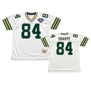 Men's Sterling Sharpe #84 Green Bay Packers 1994 Jersey Mitchell & Ness white