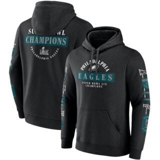 Men's Philadelphia Eagles Super Bowl LIX Champions Pullover Hoodie - Black
