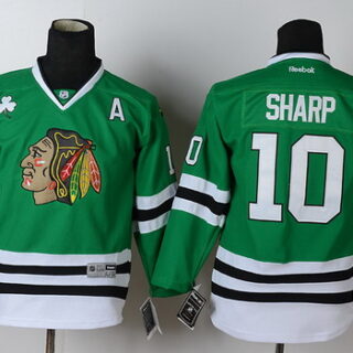 Youth Chicago Blackhawks #10 Patrick Sharp Green Jersey
