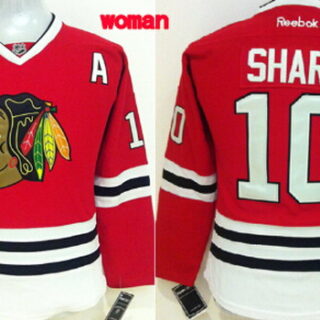 Women's Chicago Blackhawks #10 Patrick Sharp Red Jersey