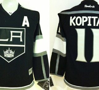 Youth Los Angeles Kings #11 Anze Kopitar Black Jersey