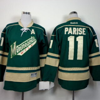 Youth Minnesota Wild #11 Zach Parise Green Third Jersey