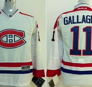 Youth Montreal Canadiens #11 Brendan Gallagher White Jersey