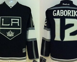 Youth Los Angeles Kings #12 Marian Gaborik Black Jersey