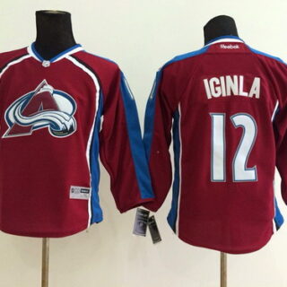 Colorado Avalanche #12 Jarome Iginla Red Youth Jersey