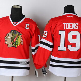 Youth Chicago Blackhawks #19 Janathan Toews Red Jersey