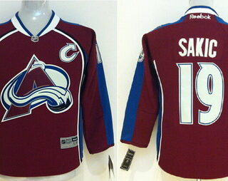 Colorado Avalanche #19 Joe Sakic Red Youth Jersey