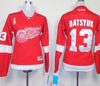 Women's Detroit Red Wings #13 Pavel Datsyuk Red Jersey