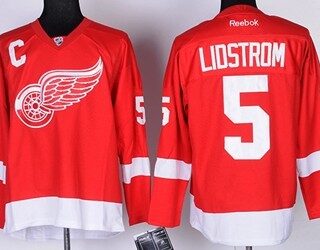 Youth Detroit Red Wings #5 Nicklas Lidstrom Red Kids Jersey