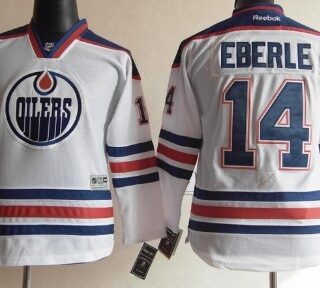 Youth Edmonton Oilers #14 Jordan Eberle White Jersey