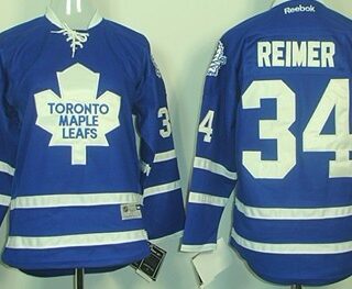 Youth Toronto Maple Leafs #34 James Reimer Blue Jersey