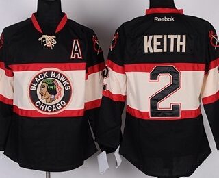 Youth Chicago Blackhawks #2 Duncan Keith Black Third Jersey